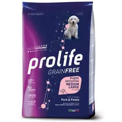 Prolife Grain Free Puppy Sensitive Medium/Large Maiale e patate 10 kg - Crocchette monoproteiche cane