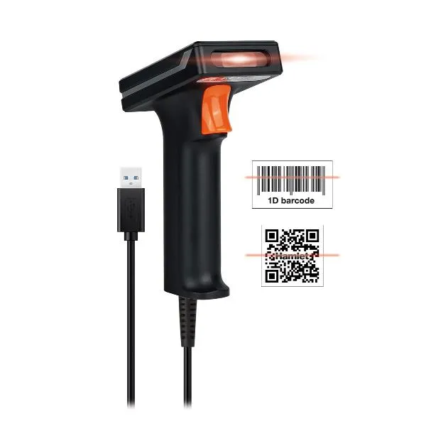 Hamlet Barcode Scanner Industriale 2D/1D/QR USB HBCS2D120U