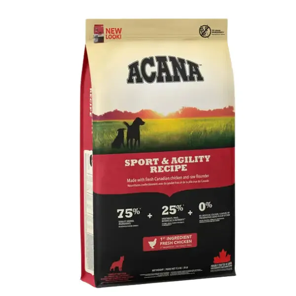 Acana Adult Sport e Agility Grain Free Pollo 11,4 kg - Croccantini per cani