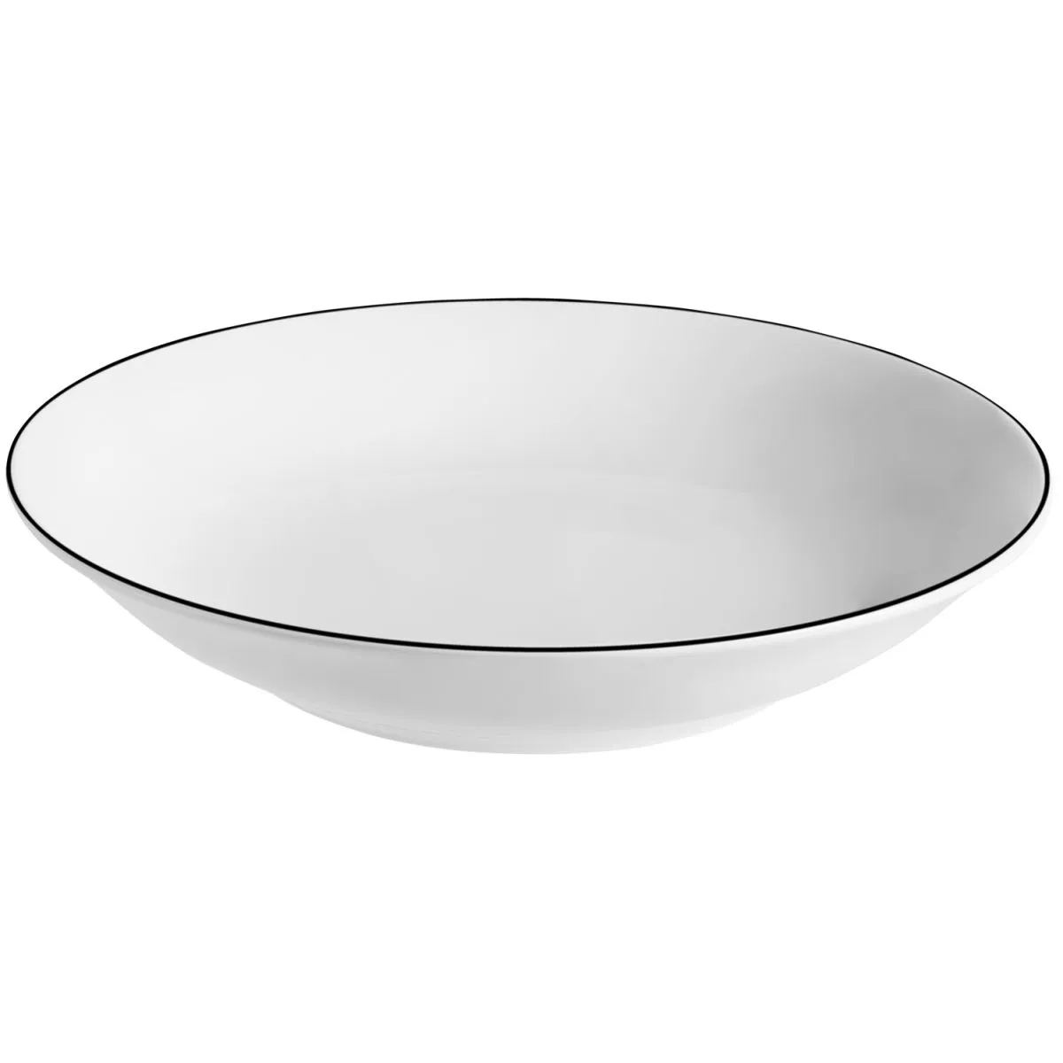 6x VEGA Piatto Bellino fondo; 600 ml, 20x3.8 cm (ØxH); bianco/nero; rotonda; 6 pz. / Pacco