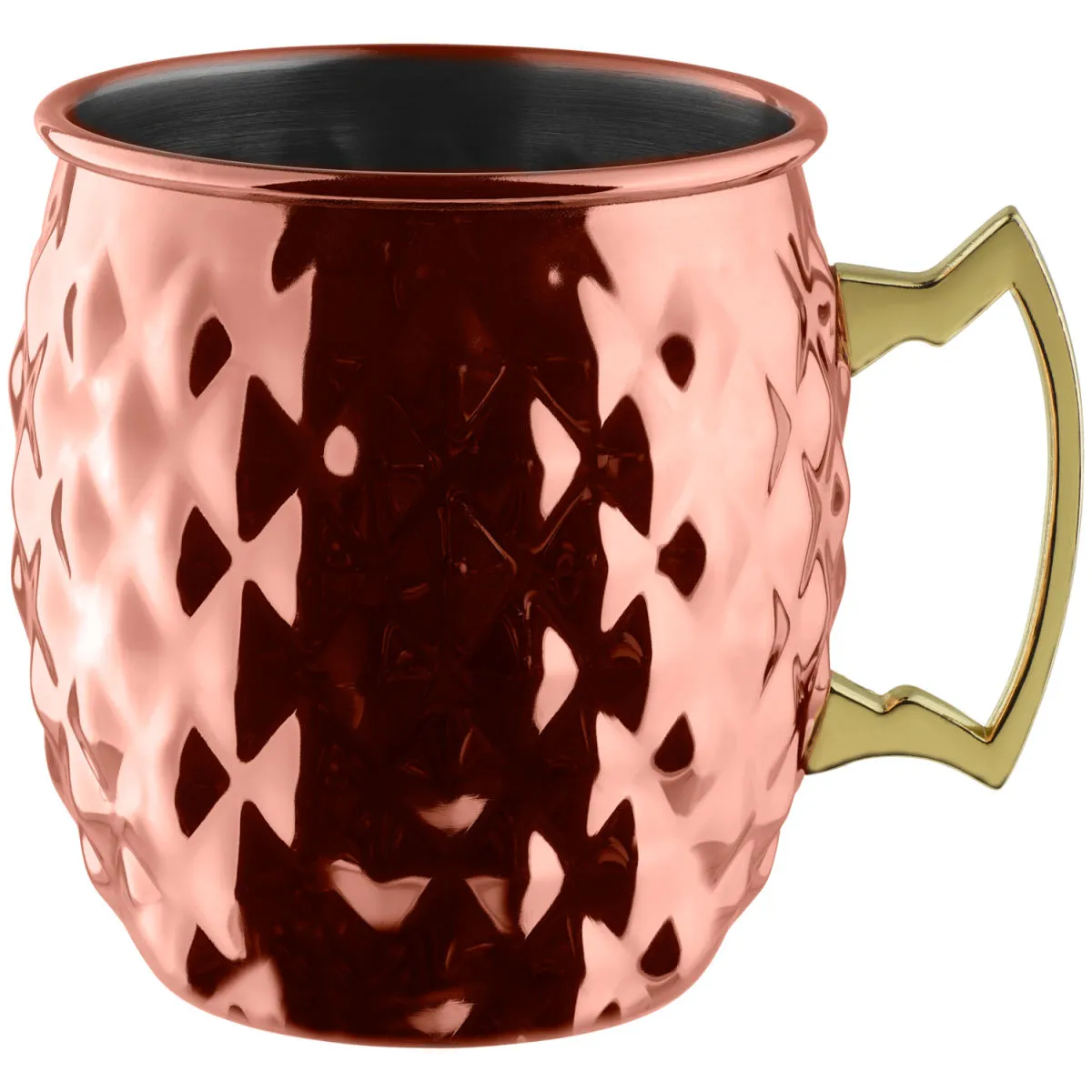 VEGA Bicchiere moscow mule Glendale effetto diamante; 550 ml, 8.7x10 cm (ØxH); rame