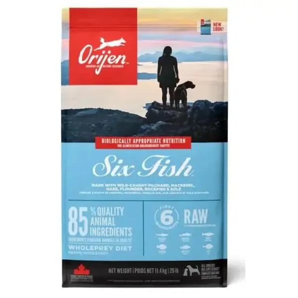 Orijen Six Fish Dog Food 11,4 kg - Croccantini per cani