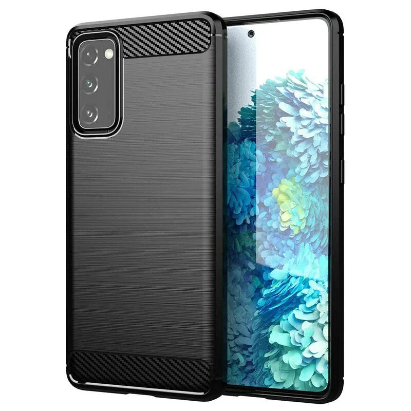 Custodia per Samsung Galaxy S20 FE 2022 G781 / S20 FE 5G G781 / S20 FE G780, Carbonio, Nera