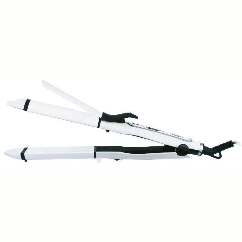 Piastra per Capelli Ceramica 2 in 1 Adler AD 2104 Cavo Rotante 360º Bianco