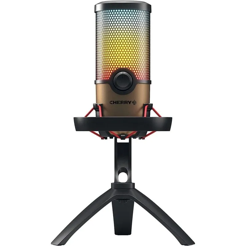 CHERRY UM 9.0 PRO RGB Nero, Rame Microfono da tavolo