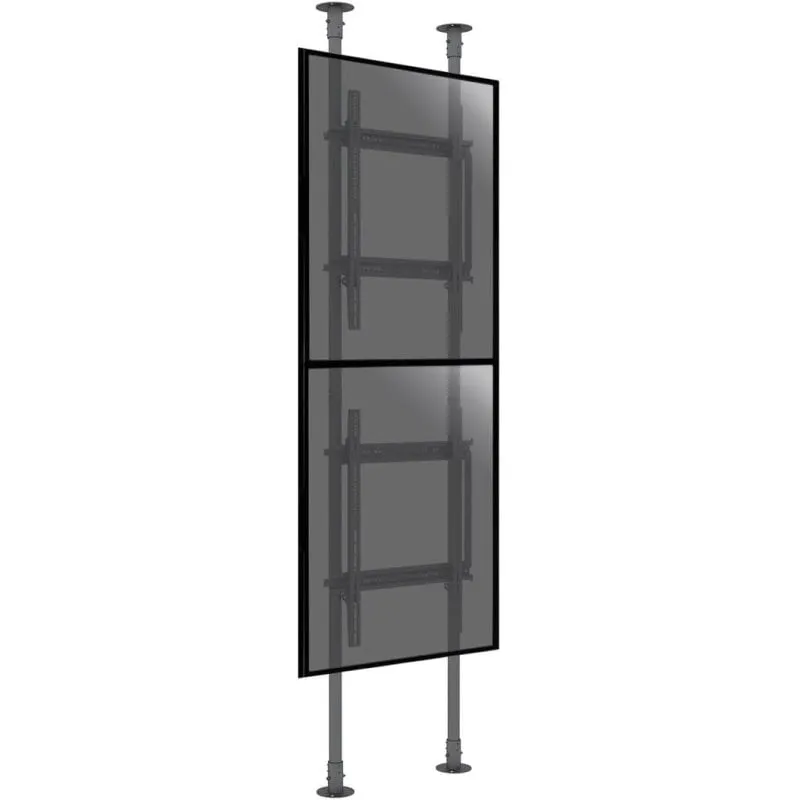 Supporto verticale Kimex da pavimento-soffitto per 2 TV 50"-82" Altezza 300 cm VESA 600x900 Max. 90Kg