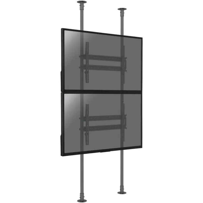 Kimex Supporto Pavimento-Soffitto per 2 TV 50"-100" Altezza 300cm VESA 800x600 Max. 90Kg