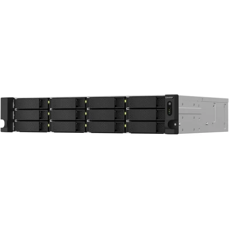 QNAP TS-1264U-RP-8G NAS 12 alloggiamenti 2x2,5GbE Nero