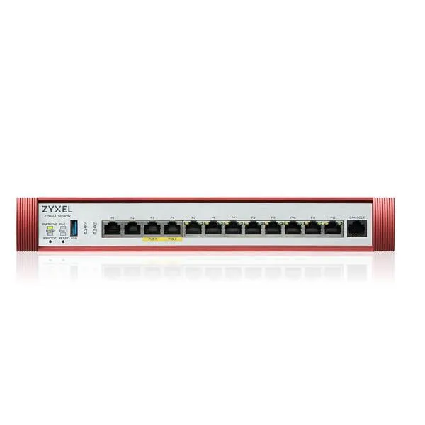 Zyxel Usgflex Security Gateway 500H. Porte WAN/LAN: 2X 2.5GBE POE 30W 2X 2.5GBE 8X Gbe 1XUSB. 10 Gbps Firewall Throughput. WAN Load USGFLEX500H-EU0101F
