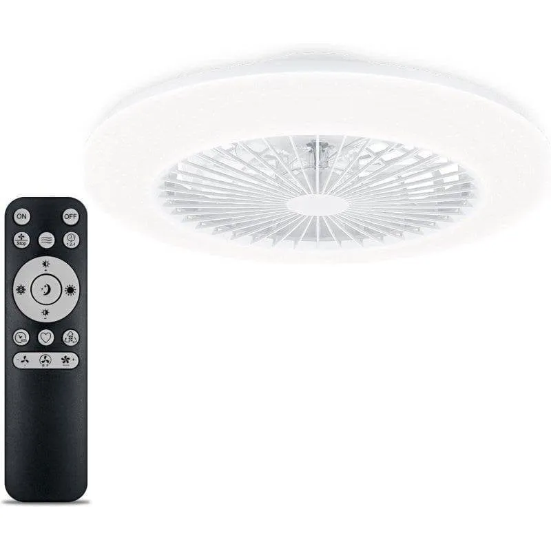 Ventilatore da Soffitto con Luce Philips Amigo 48W 49cm 3 Velocità LED Telecomando Funzione Inverno