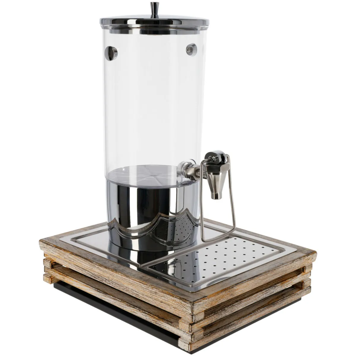 VEGA Dispenser succhi Natchez singolo, GN 1/2, 4l; 37x31x50.8 cm (LxLxH); bianco vintage/trasparente/acciaio inox