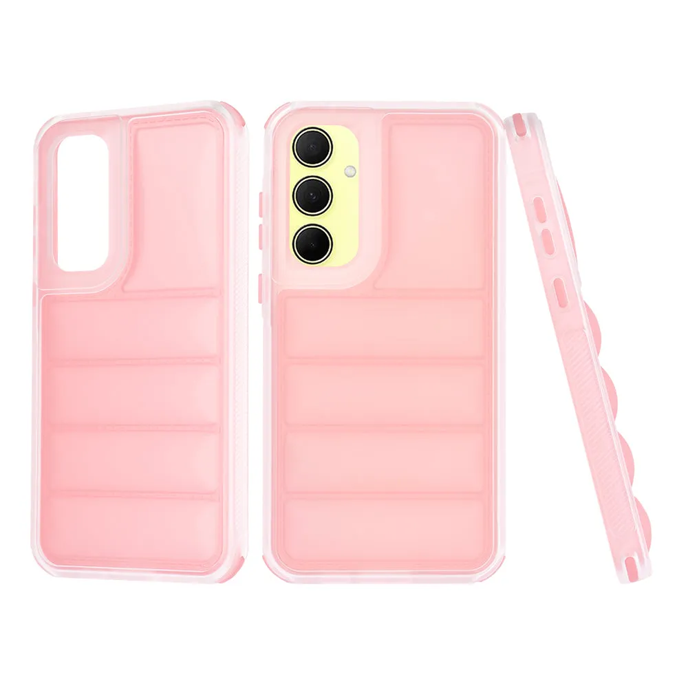 Custodia per Samsung Galaxy A35 5G A356, Techsuit, Wave Shield, Rosa