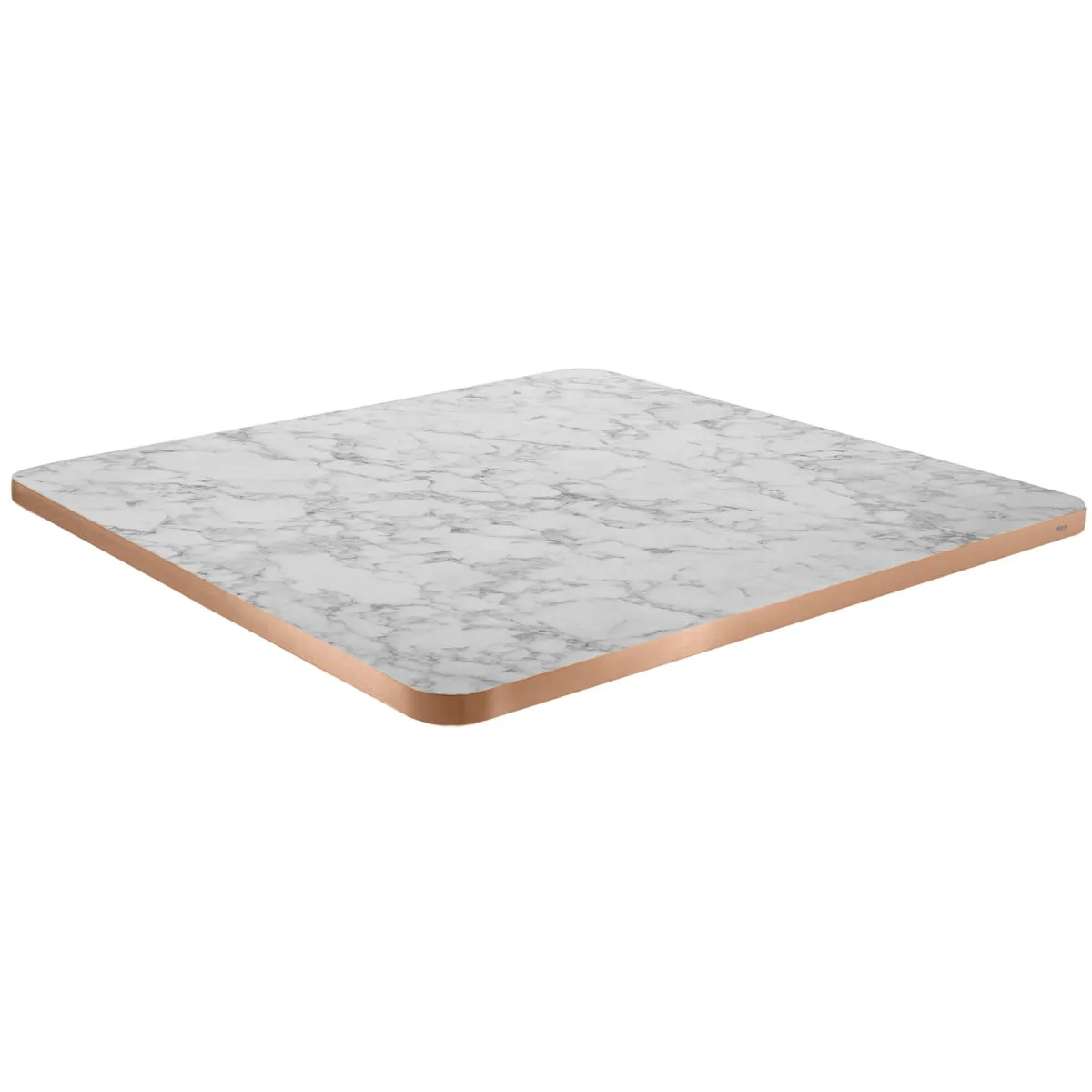 VEGA Piano per tavolo Marvani quadrato; 60x60x2.5 cm (LxLxH); rame/bianco/marmorizzato; quadrata