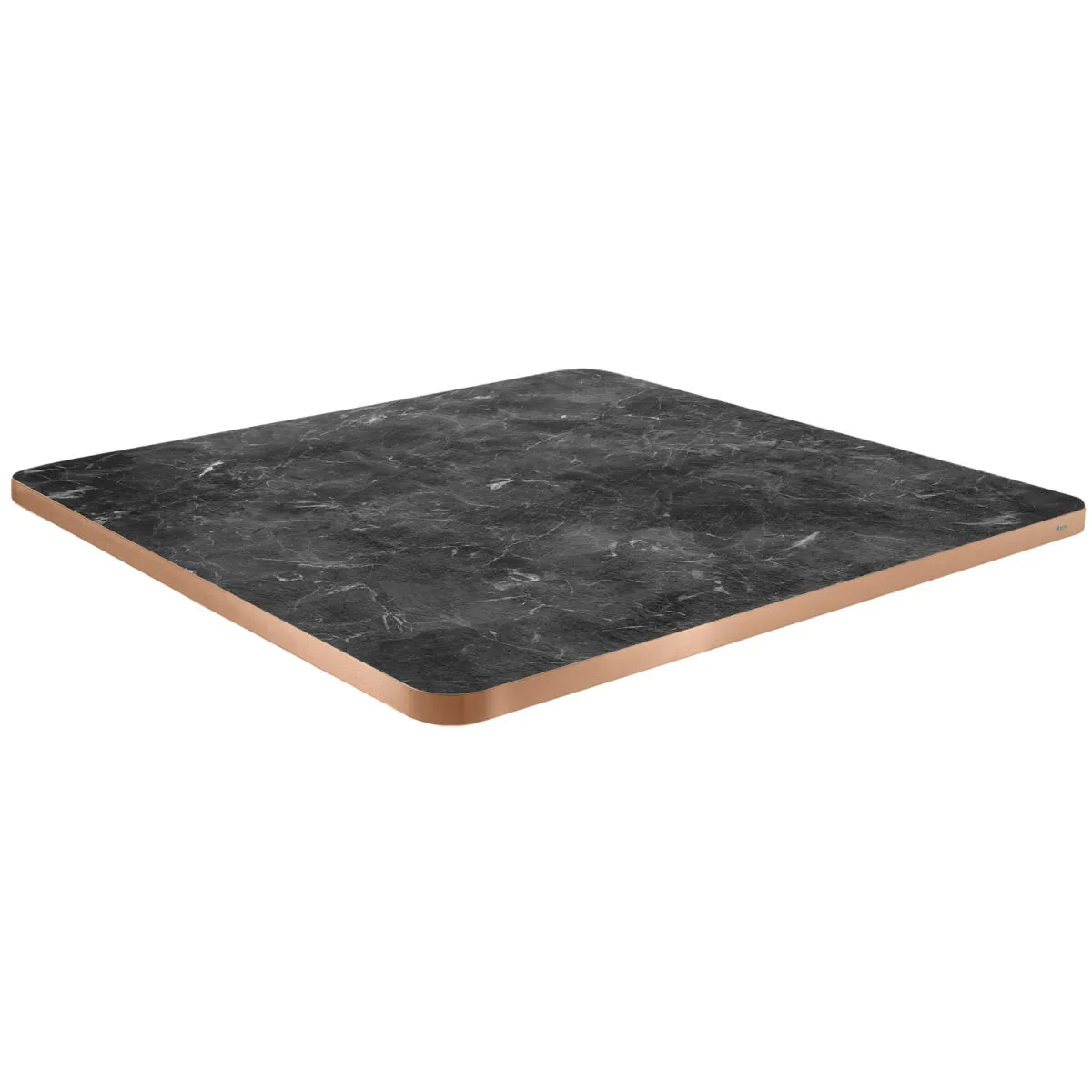 VEGA Piano per tavolo Marvani quadrato; 60x60x2.5 cm (LxLxH); rame/nero/marmorizzato; quadrata
