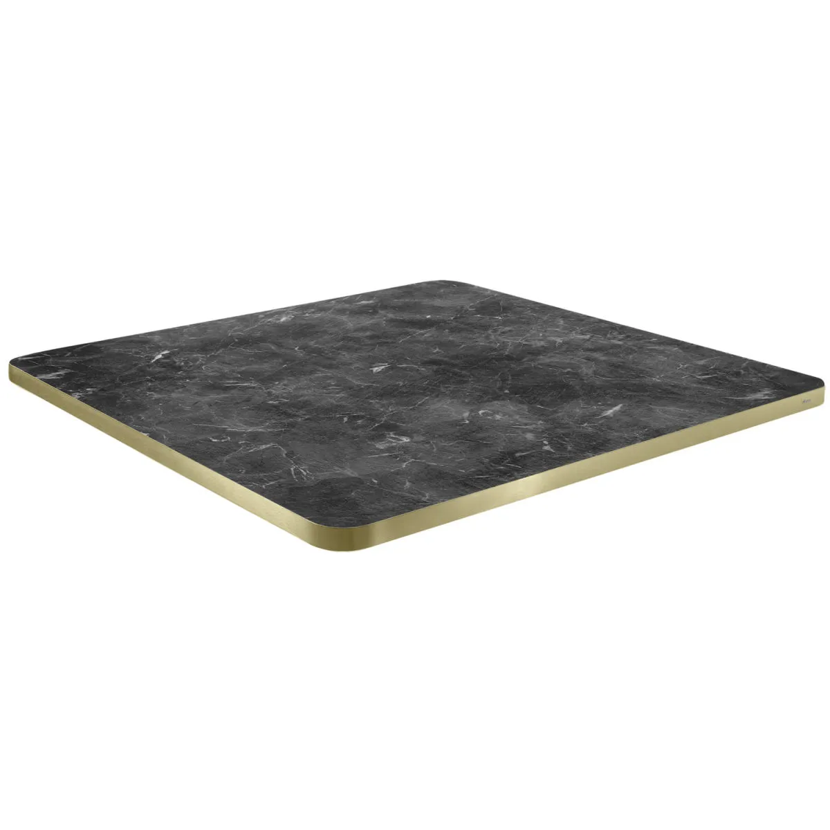 VEGA Piano per tavolo Marvani quadrato; 60x60x2.5 cm (LxLxH); oro/nero/marmorizzato; quadrata