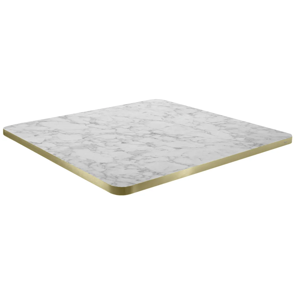 VEGA Piano per tavolo Marvani quadrato; 60x60x2.5 cm (LxLxH); oro/bianco/marmorizzato; quadrata