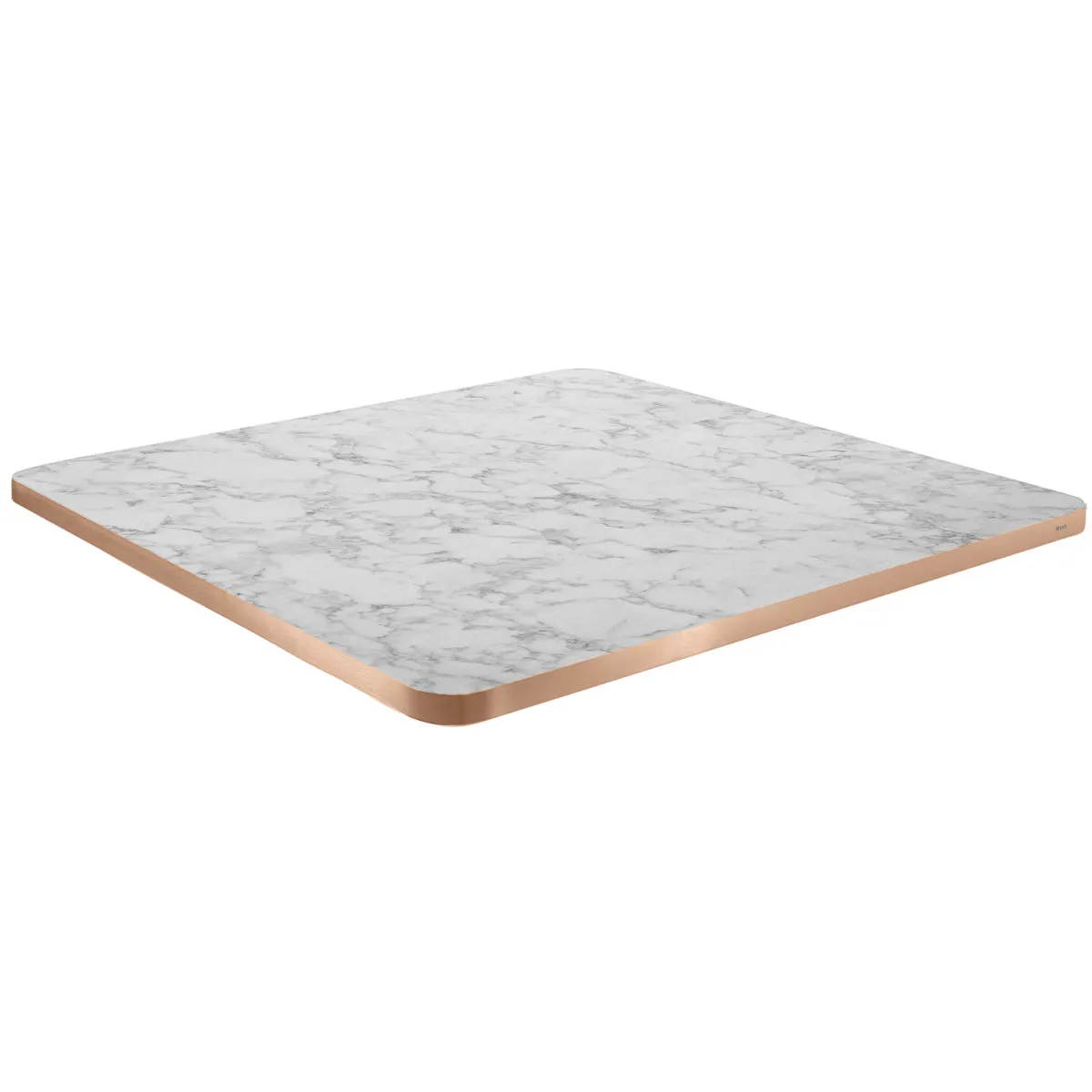 VEGA Piano per tavolo Marvani quadrato; 68x68x2.5 cm (LxLxH); rame/bianco/marmorizzato; quadrata