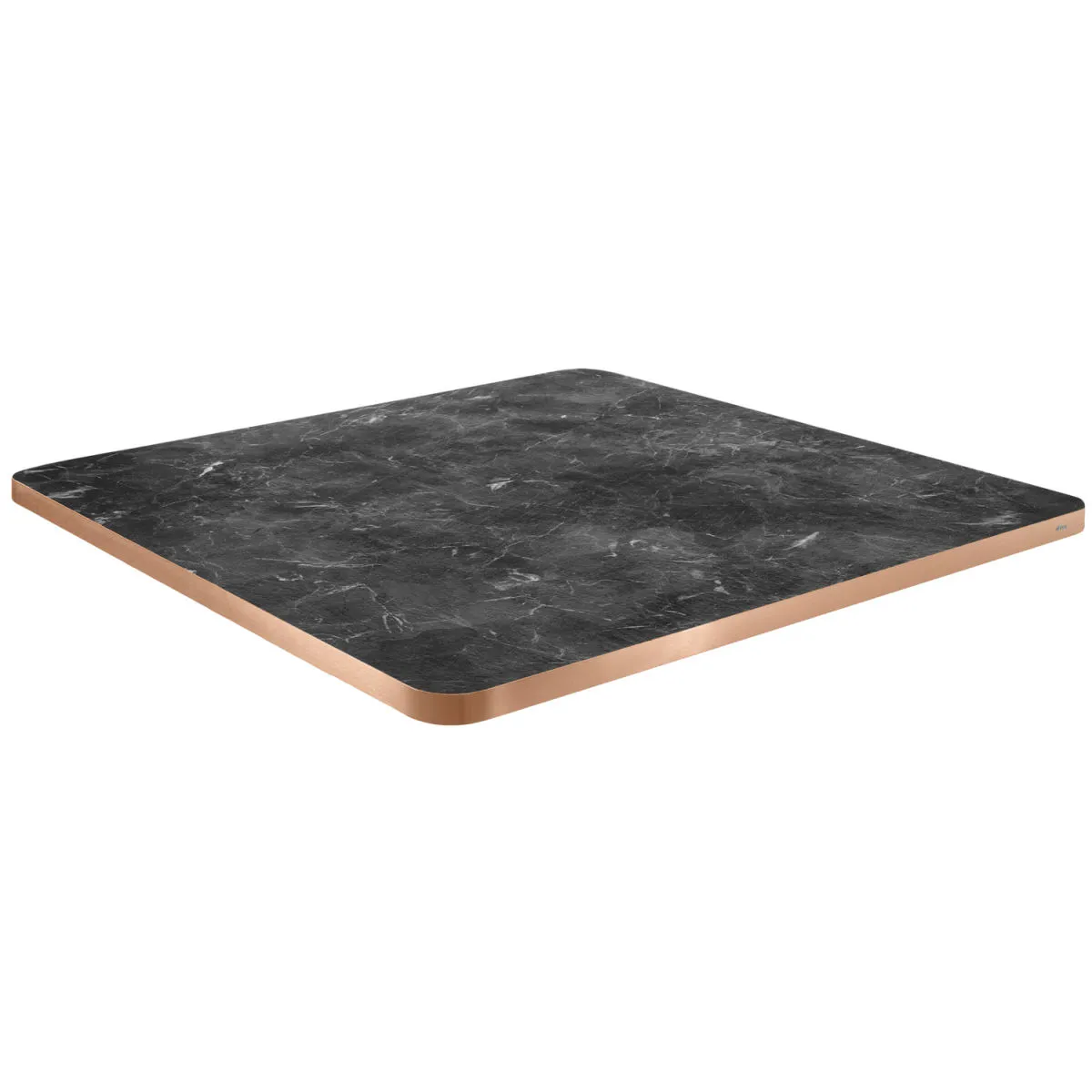 VEGA Piano per tavolo Marvani quadrato; 68x68x2.5 cm (LxLxH); rame/nero/marmorizzato; quadrata