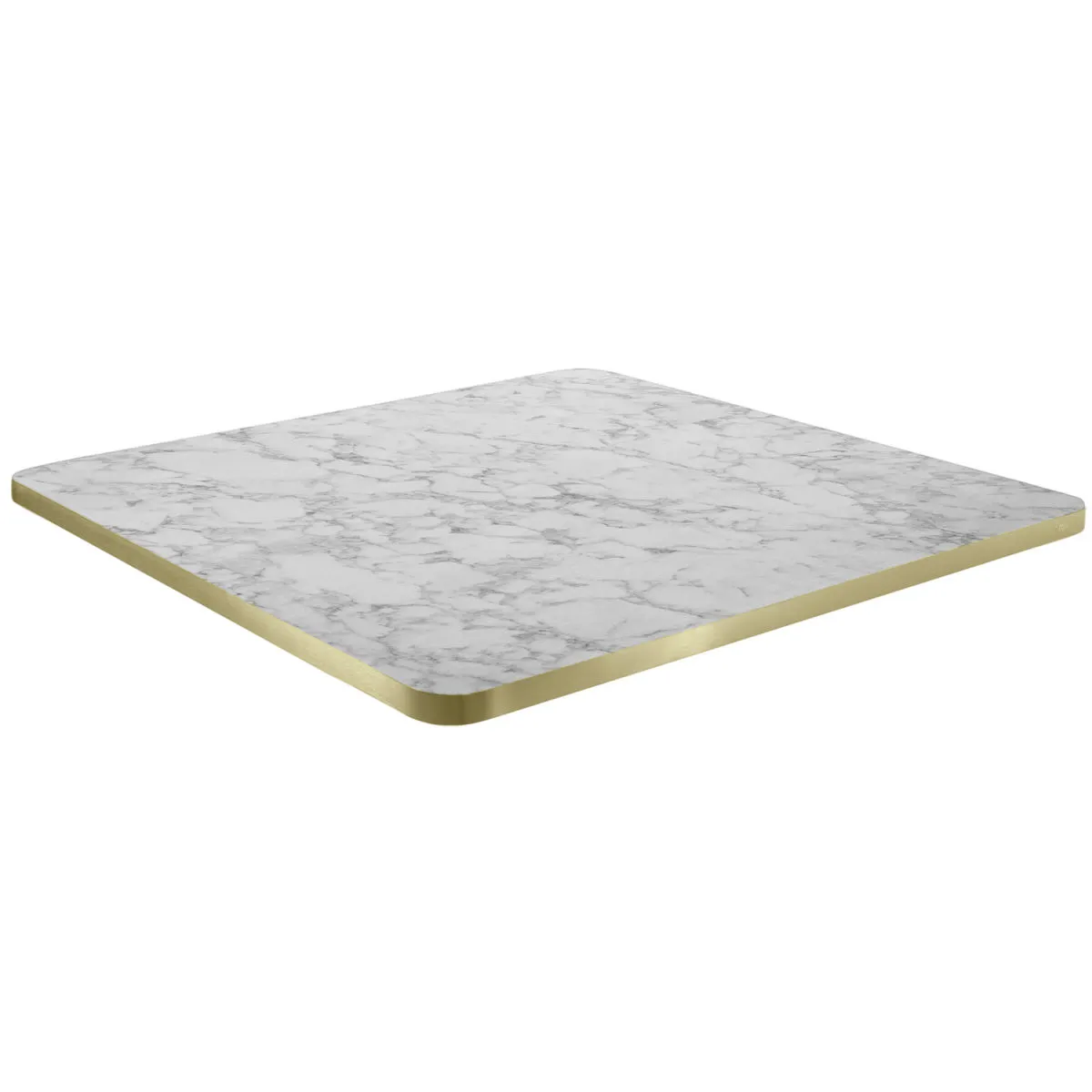 VEGA Piano per tavolo Marvani quadrato; 68x68x2.5 cm (LxLxH); oro/bianco/marmorizzato; quadrata