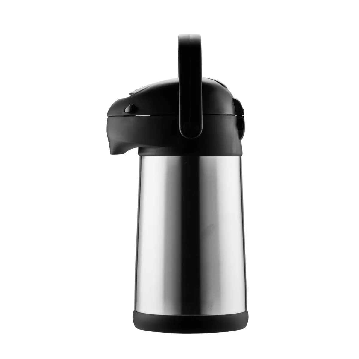 helios caraffa termica a pompa in acciaio inox da 2,5 l; 2500 ml, 33.4 cm (H); argento/nero