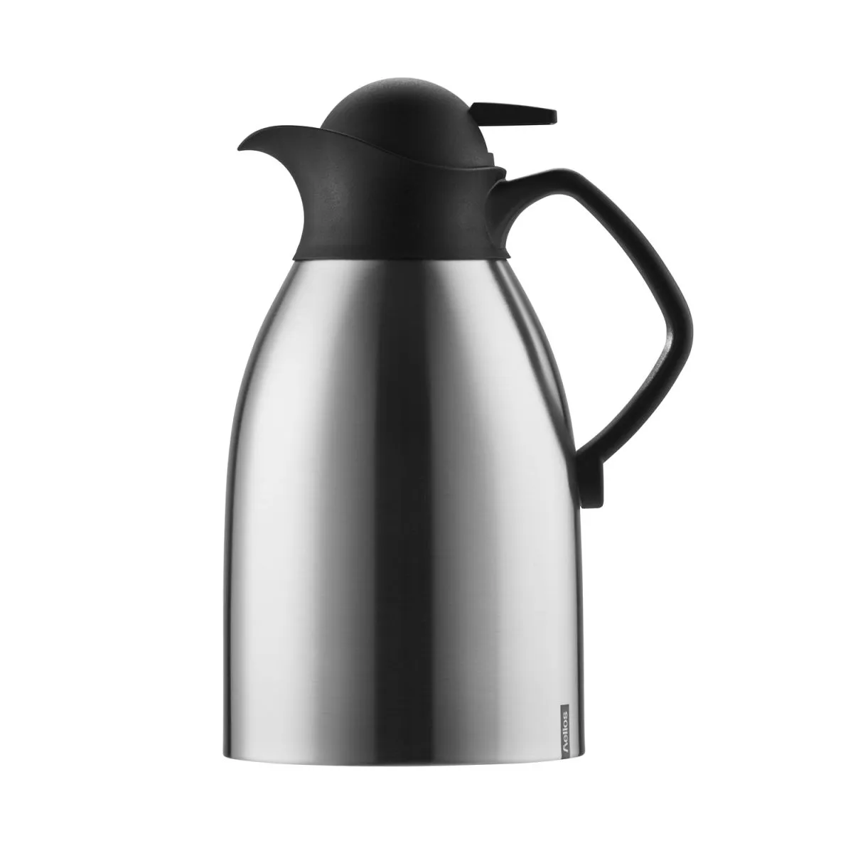 helios caraffa termica in acciaio inox Enduro Push ; 1500 ml, 13.6x25 cm (ØxH); argento/nero