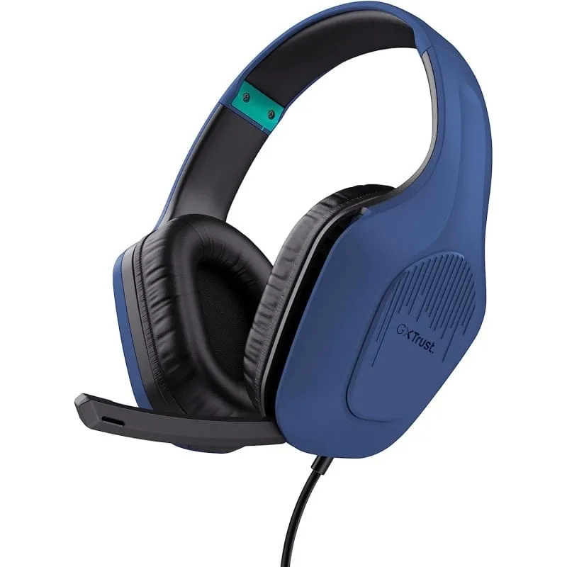Trust GXT 415B Zirox Auricolare Cablato A Padiglione Giocare Blu