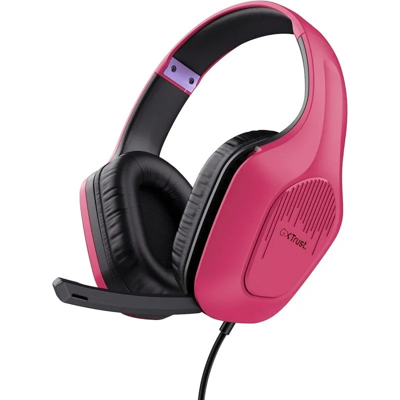 Trust GXT 415P Zirox Auricolare Cablato A Padiglione Giocare Rosa
