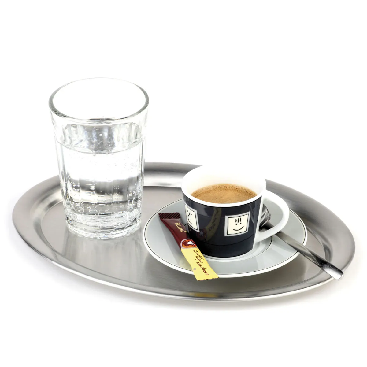 APS Vassoio mensa Kaffeehaus; 26.5x19.5x1.5 cm (LxLxH); argento; ovale