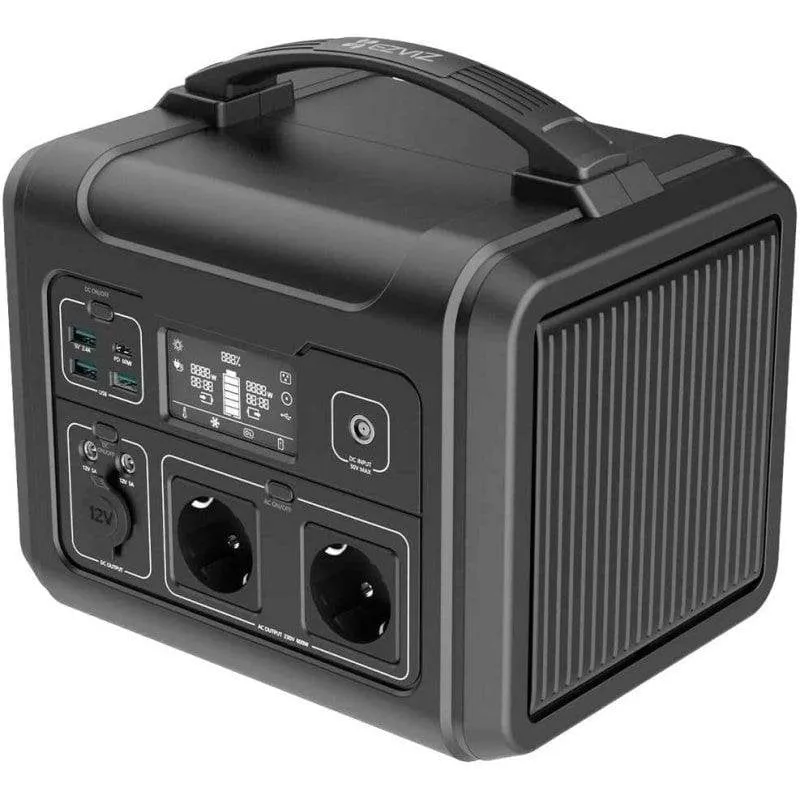 Stazione di energia EZVIZ PS600 607Wh 2 porte AC 3 USB-A 1 USB-C Batteria LiNMC Schermo intelligente Compatibile pannelli solari