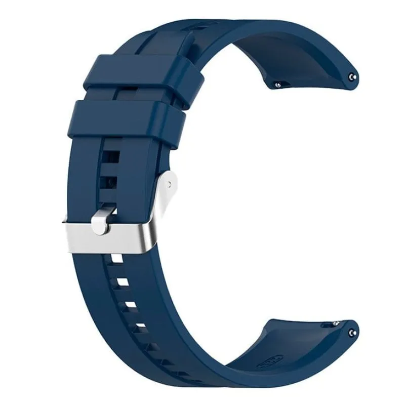 Fantastico cinturino universale in caucciù blu da 22 mm per Amazfit GTR/Stratos/Huawei/Samsung/Cool Elite/Sunset