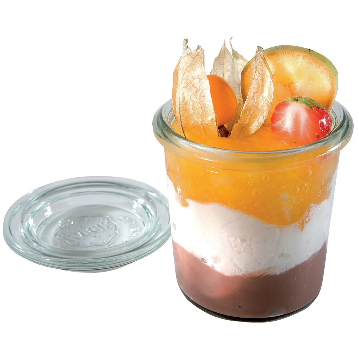 12x APS Barattolo Weck con coperchio, set 12 pezzi, Ø 6 cm, H: 7 cm; 140 ml, 6x7 cm (ØxH); trasparente; 12 set / Pacco