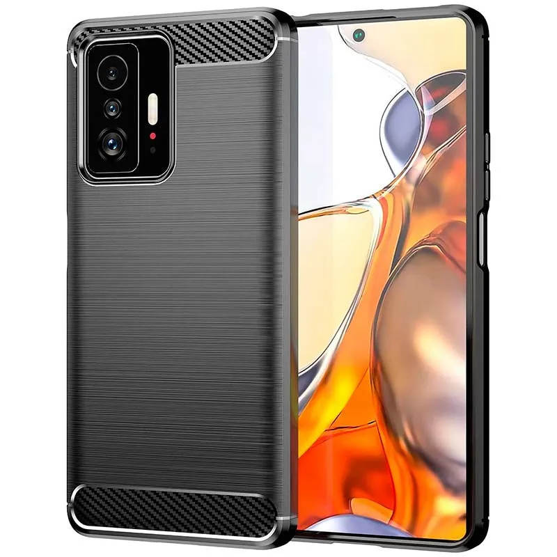 Custodia per Xiaomi 11T / 11T Pro, Carbonio, Nera