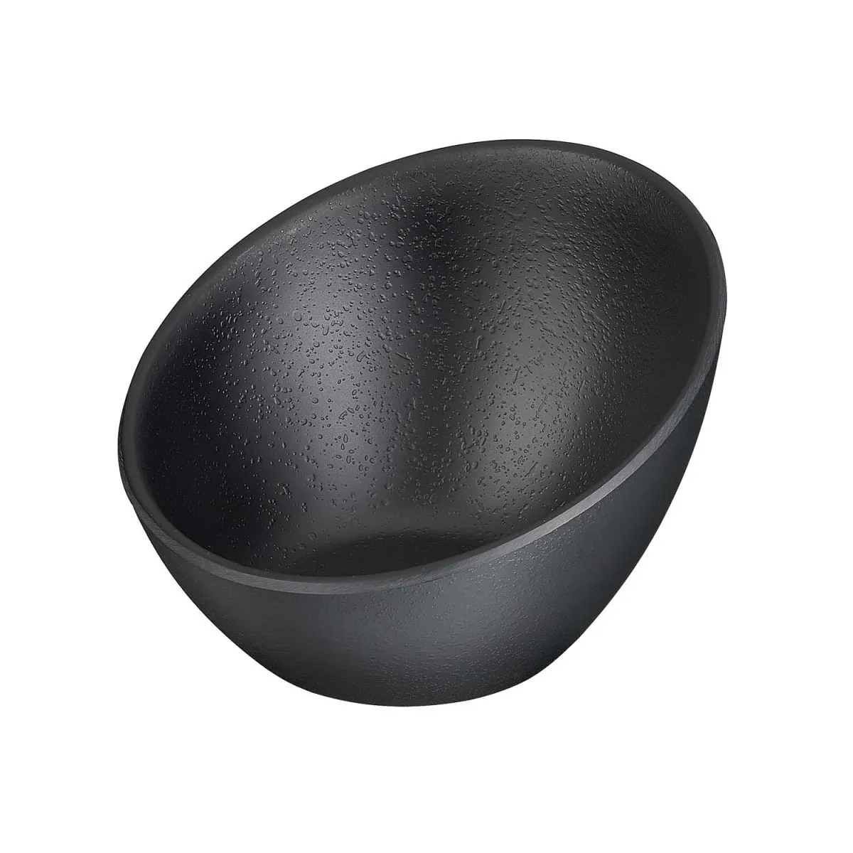 APS Ciotola rotonda Zen con bordo smussato; 150 ml, 12.5x8.5 cm (ØxH); nero; rotonda