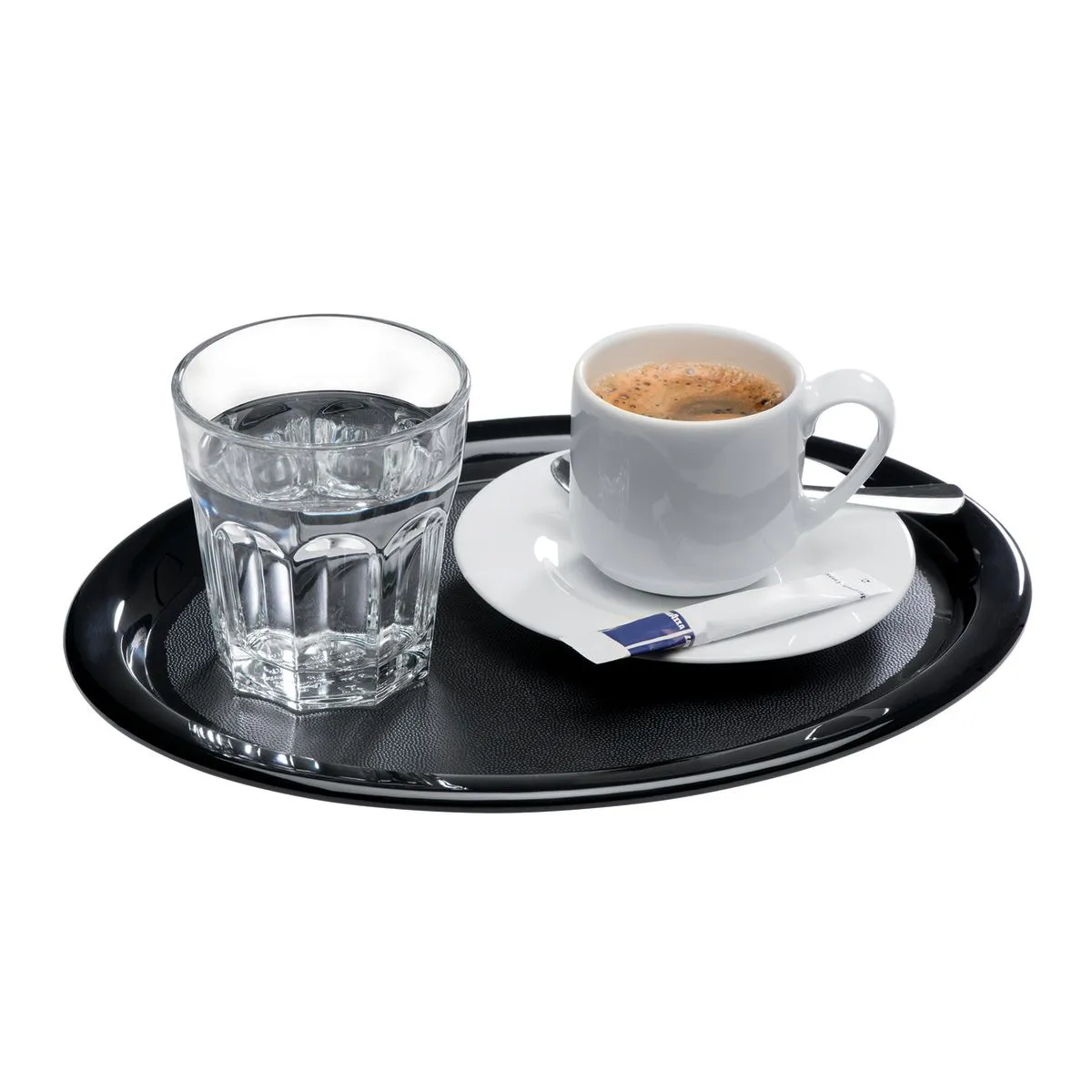 APS Vassoio mensa; 26x20x1.5 cm (LxLxH); nero; ovale