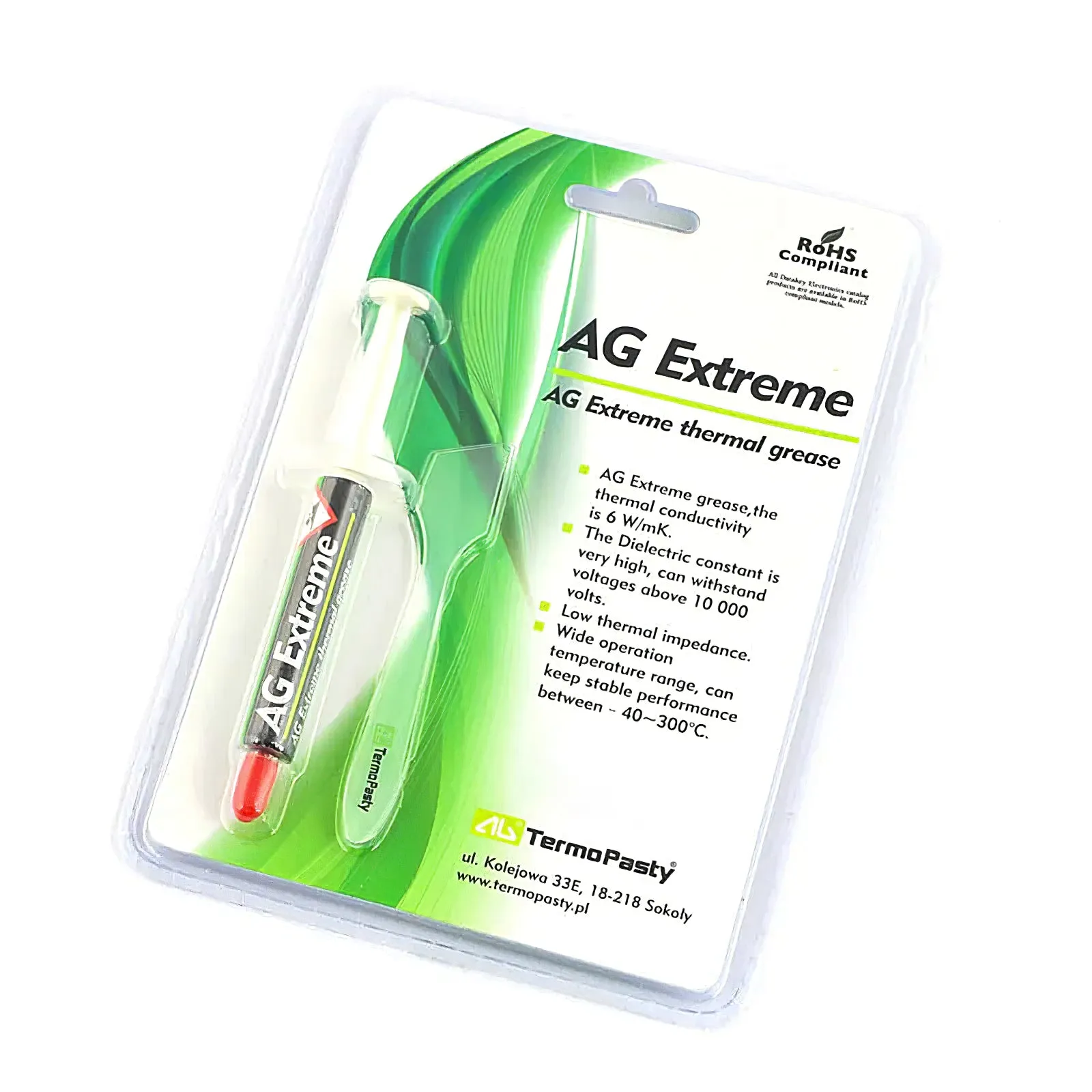 Pasta Termoconduttiva AG Termopasty AG Extreme, Tipo Siringa, 3g ART.AGT-108