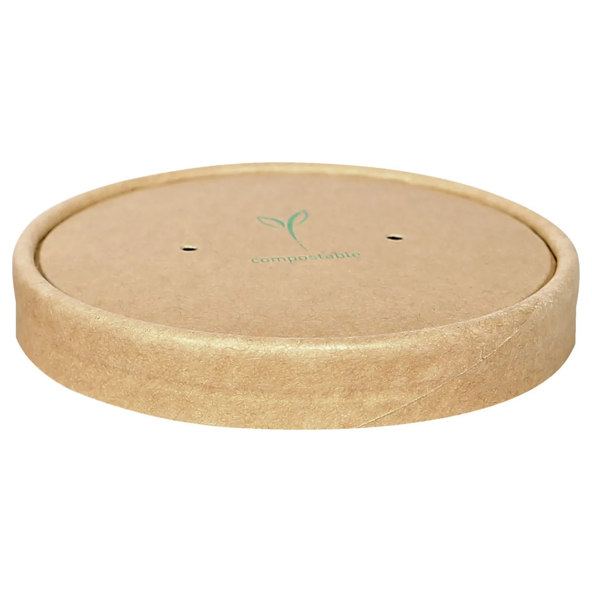 25x NATUREStar Coperchio Nature in carta kraft per contenitore minestre; 9.7 cm (Ø); marrone; 25 pz. / Pacco