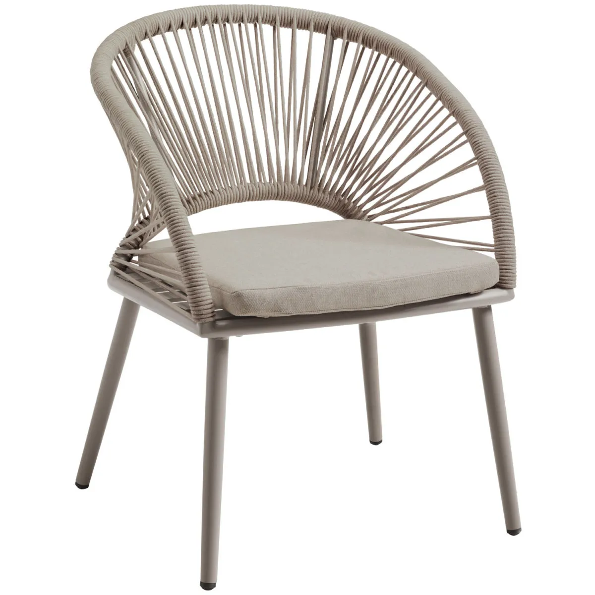 2x VEGA Sedia da esterno Alcamo; 58x64x82 cm (LxPxH); beige; 2 pz. / Pacco