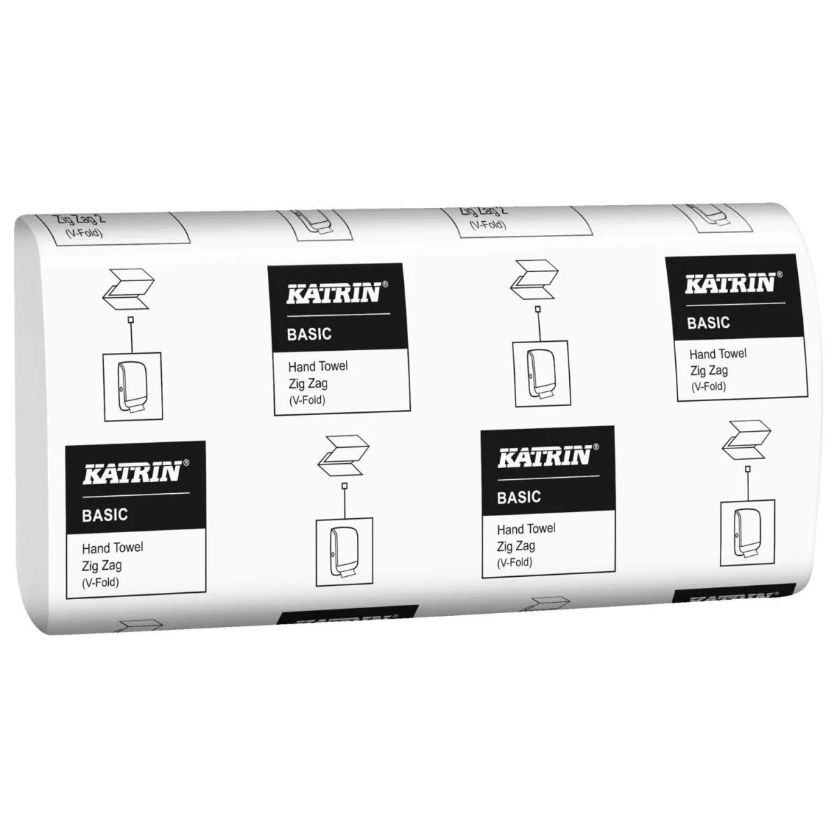 20x Katrin Asciugamani carta 1 velo, piegati a Z; 23.2x23 cm (LxL); grigio; 20 pz. / Pacco