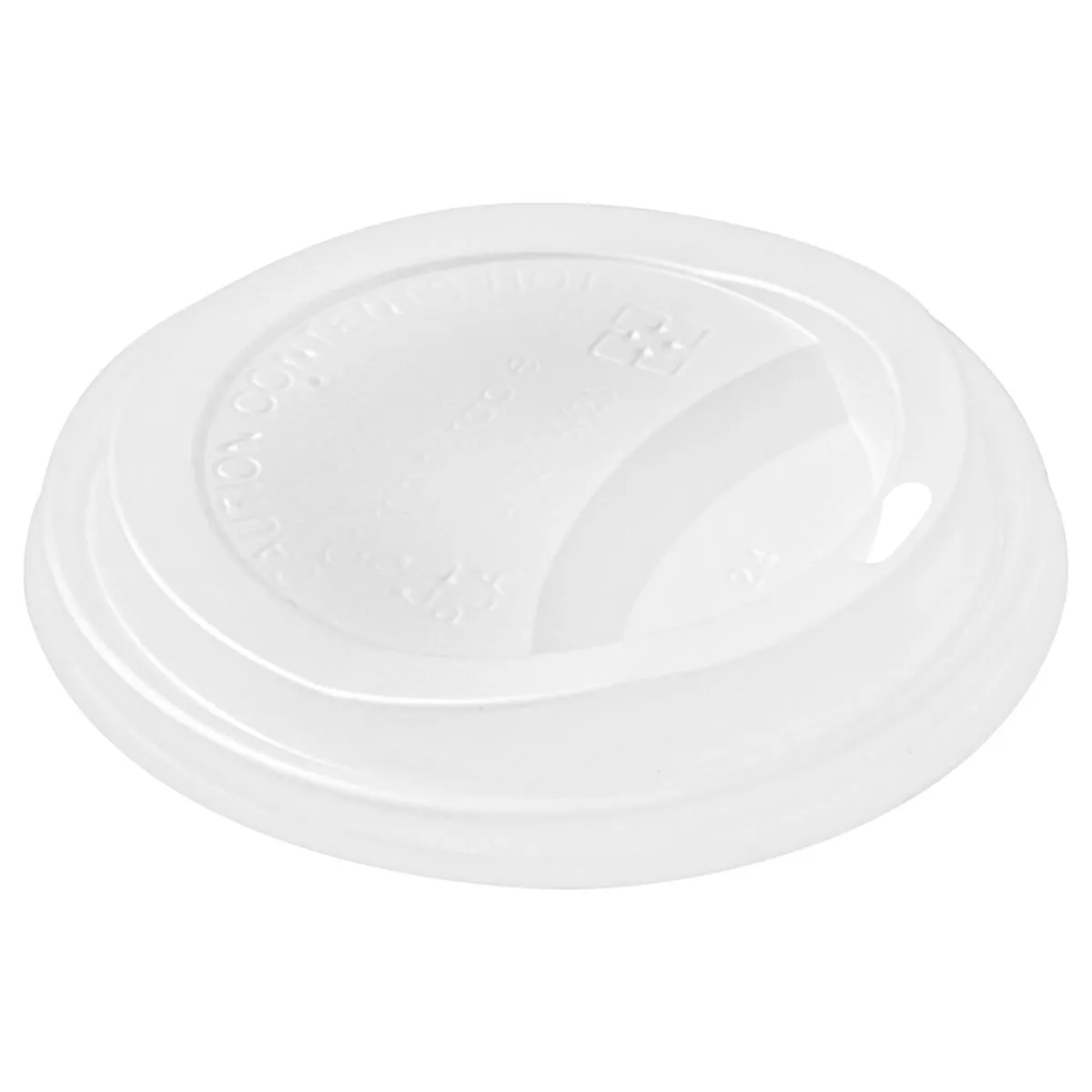 75x DUNI Coperchio per bicchiere in canna da zucchero Eco IV; 9.3x1.9 cm (ØxH); bianco; 75 pz. / Pacco