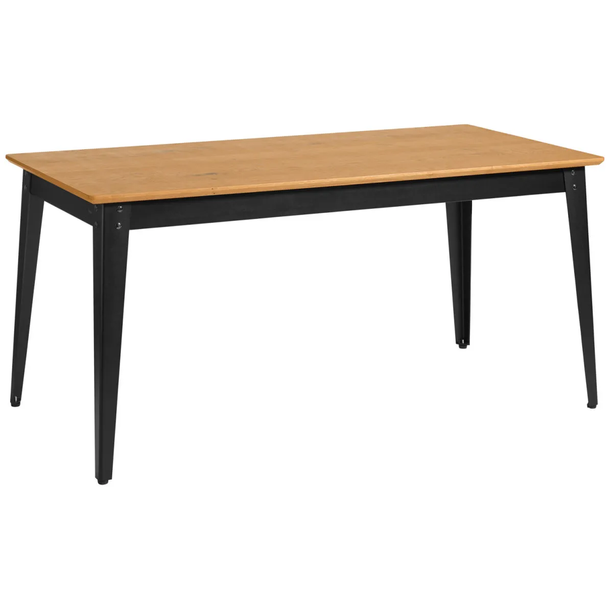 VEGA Tavolo Acerios; 160x80x76 cm (LxLxH); Piano tavolo quercia selvatica, struttura nero; rettangolare