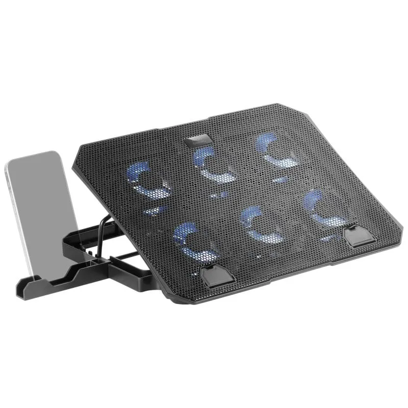Mars Gaming MNBC23 Base di raffreddamento nera e supporto per laptop fino a 16"
