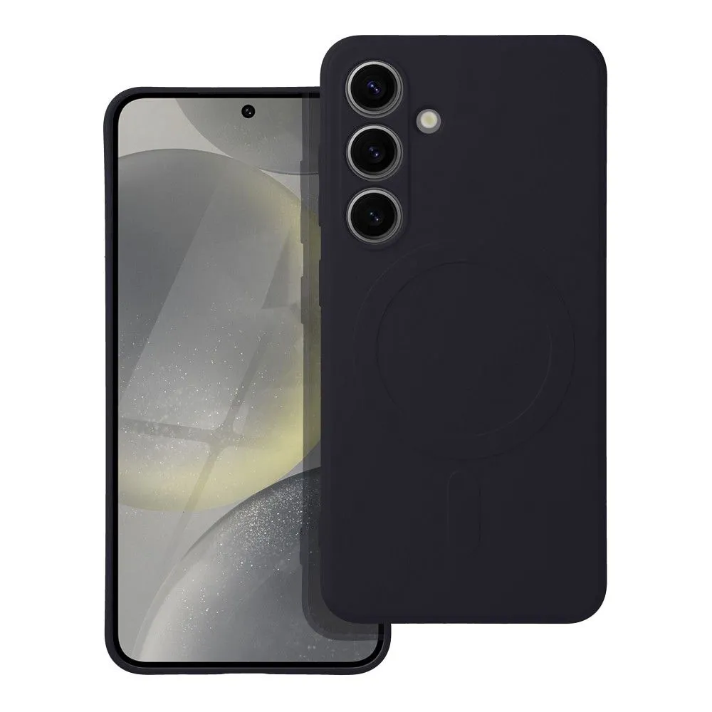 Custodia MagSafe per Samsung Galaxy S24 S921, OEM, Silicone Mag, Nera