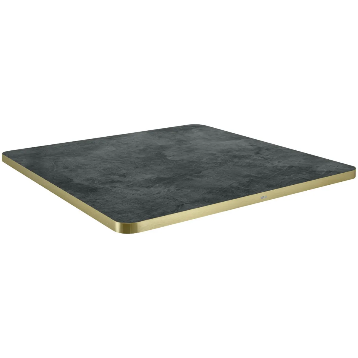 VEGA Piano per tavolo Marvani quadrato; 80x80x2.5 cm (LxLxH); oro/nero; quadrata
