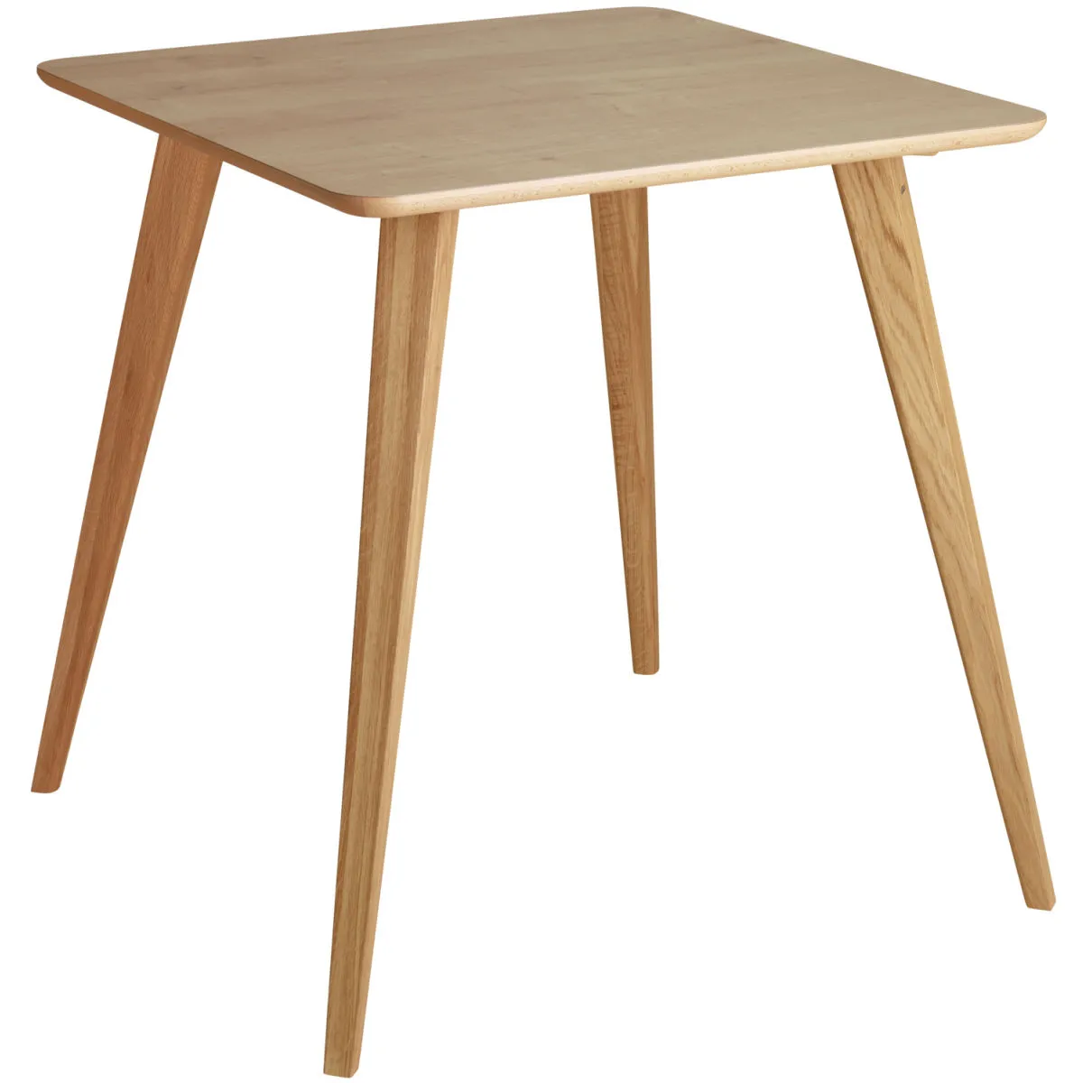 VEGA Tavolo Duneo quadrato; 75x75x76 cm (LxLxH); Piano tavolo quercia, struttura quercia/naturale; quadrata