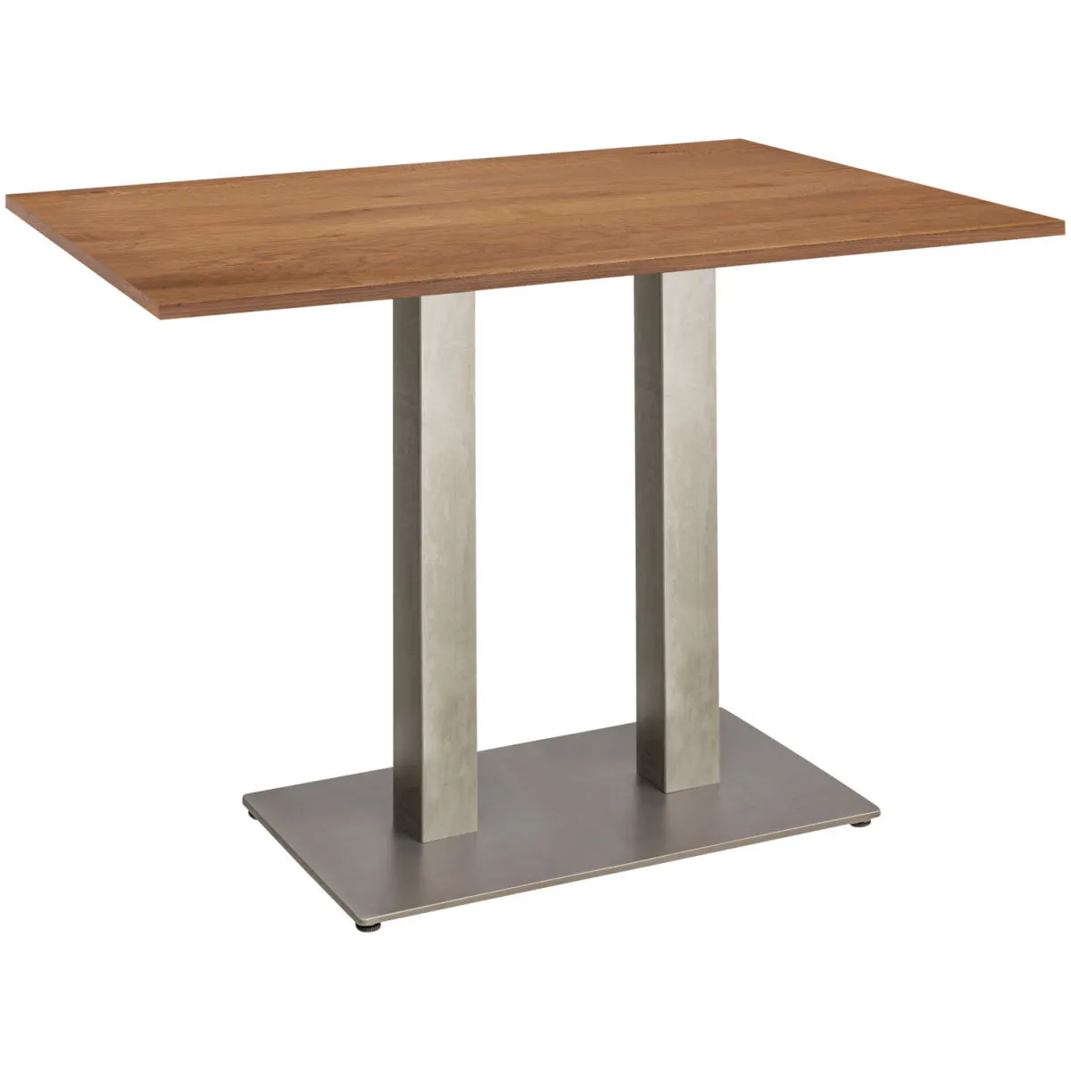 VEGA Tavolo Industrio; 120x80x75 cm (LxLxH); Piano tavolo quercia antica, struttura grigio vintage; rettangolare