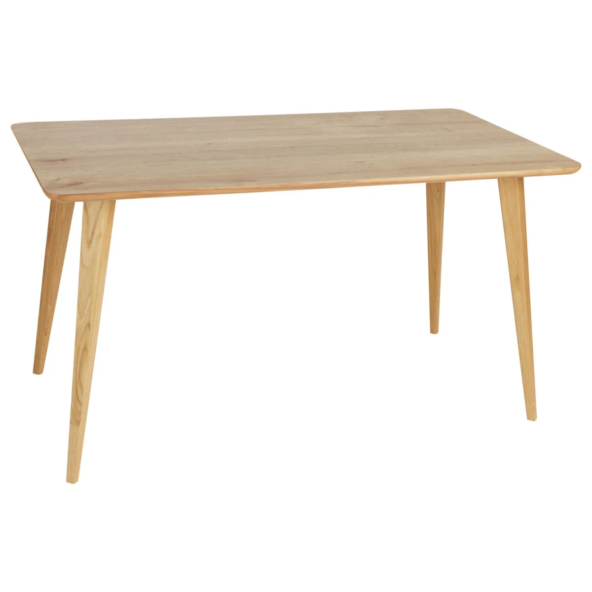 VEGA Tavolo Duneo rettangolare; 140x75x76 cm (LxLxH); Piano tavolo quercia, struttura quercia/naturale; rettangolare