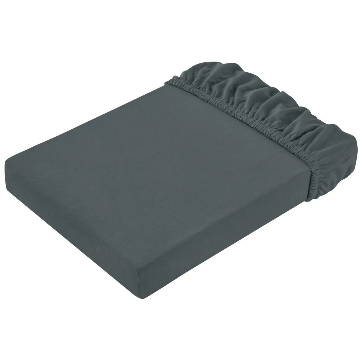 ERWIN M. Lenzuolo per topper Vancouver; 90-100x200 cm (LxL); antracite
