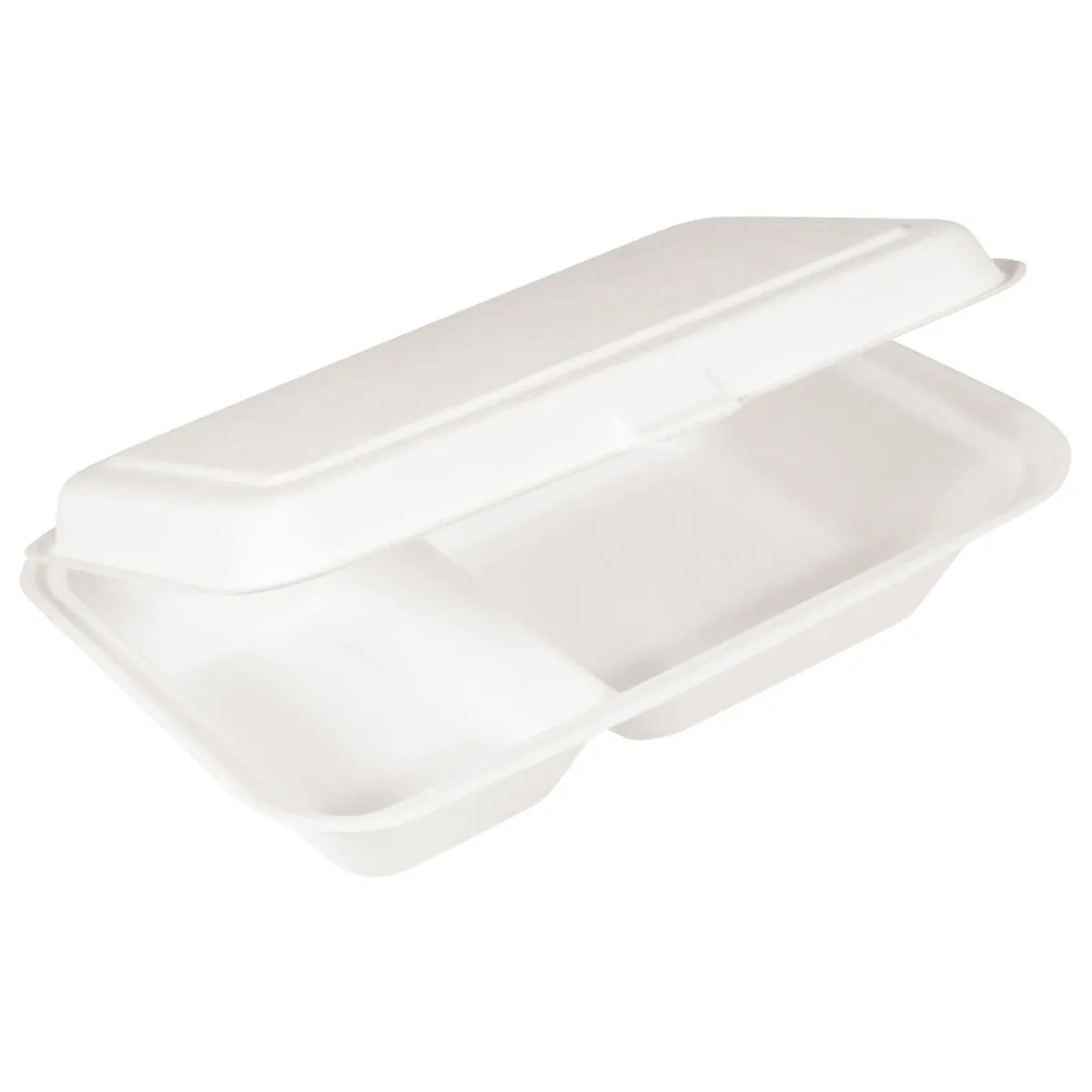 50x WIMEX Scatola menù Natur 2 scomparti; 16.2x6.3 cm (LxH); bianco; rettangolare; 50 pz. / Pacco