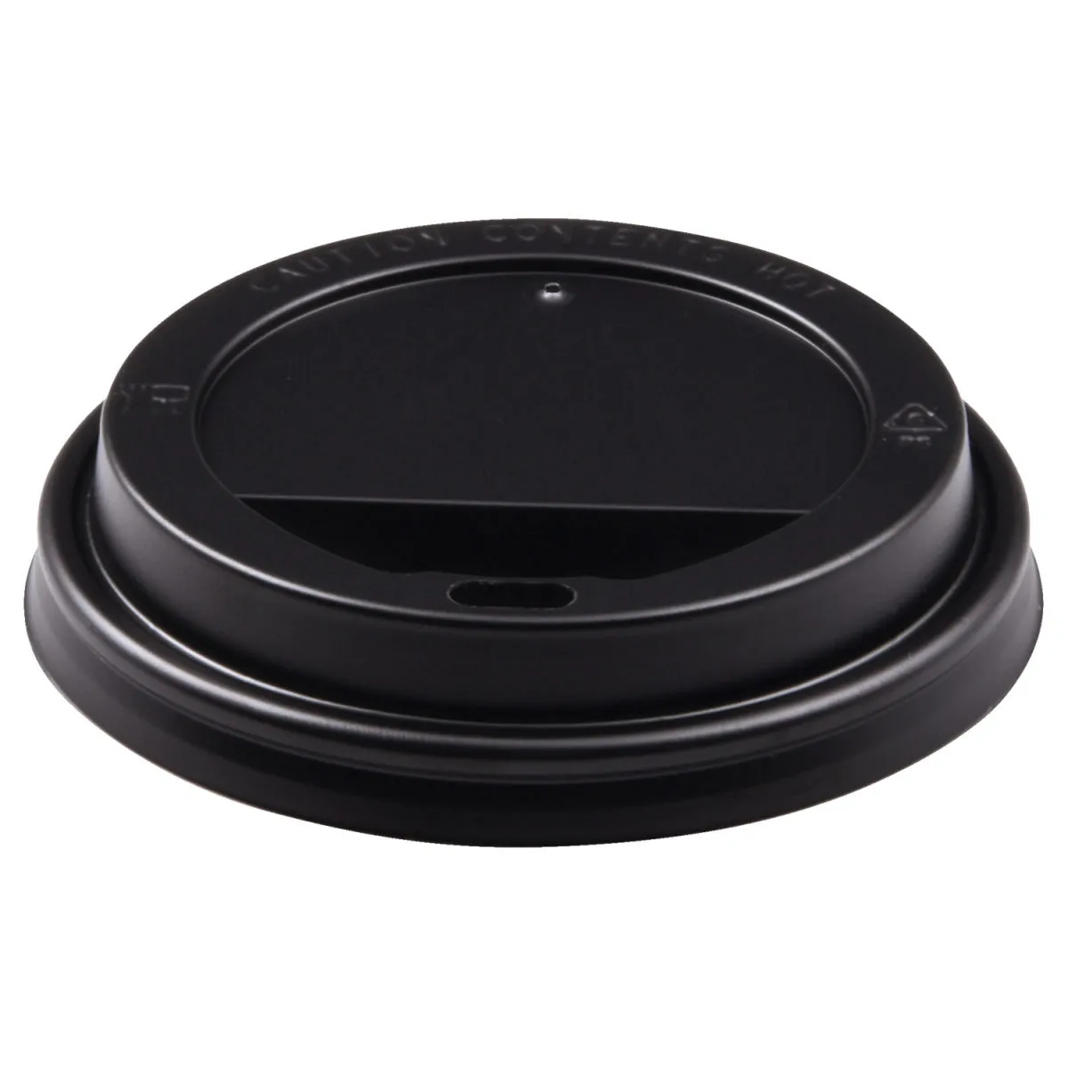 100x WIMEX Coperchio per bicchieri da asporto caffè americano; 9x1.8 cm (ØxH); nero; 100 pz. / Pacco