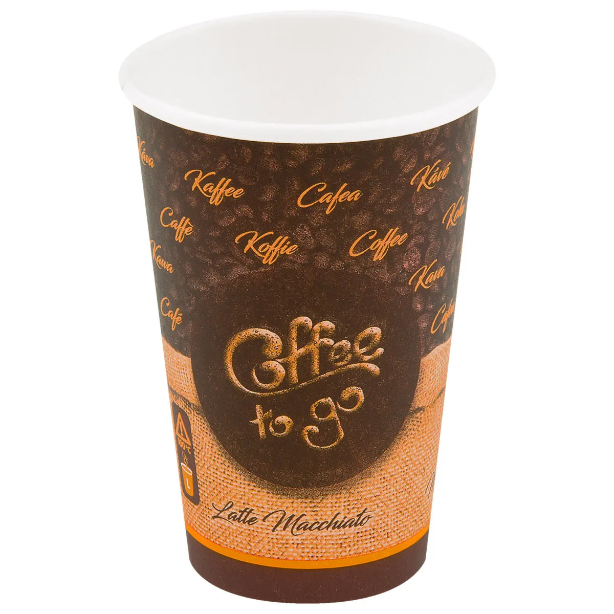50x WIMEX Bicchieri To Go Cafe Melange; 330 ml, 8x12.1 cm (ØxH); marrone; 50 pz. / Pacco